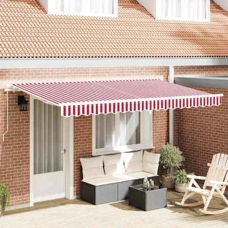 Auvent Rétractable Rouge 400 x 200 cm tissu 525895525895