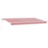 Auvent Rétractable Rouge 400 x 200 cm tissu 525895525895
