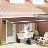 Cadre d'auvent Marron 400 x 200 cm Polyester avec revêtement PU 525897525897