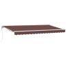 Cadre d'auvent Marron 400 x 200 cm Polyester avec revêtement PU 525897525897
