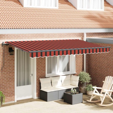 Auvent Rétractable Orange 400 x 200 cm tissu 525899525899