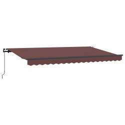 Auvent Rétractable Marron 400 x 200 cm tissu 525902525902