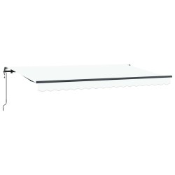 Auvent Rétractable Blanc 400 x 200 cm tissu 525905525905