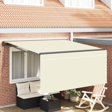 Auvent Rétractable Crème 300 x 250 cm Polyester et Aluminium 525907525907
