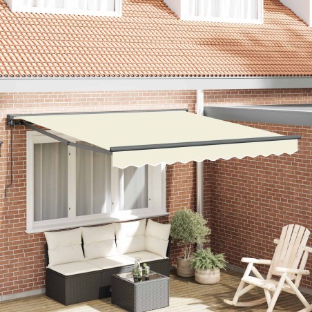 Cadre d'auvent Crème 300 x 250 cm Polyester avec revêtement PU 525913525913
