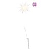 Lumières de Noël avec piquets 3 pcs LED pliable blanc 57 cm 525919525919
