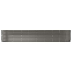 Lit surélevé de jardin Gris 367x140x68cm Acier galvanisé 525921525921