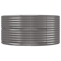 Lit surélevé de jardin Gris 367x140x68cm Acier galvanisé 525921525921