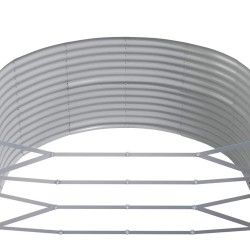 Lit surélevé de jardin Gris 367x140x68cm Acier galvanisé 525921525921