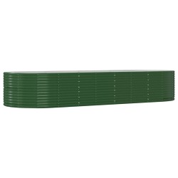Lit surélevé de jardin Vert 367x140x68cm Acier galvanisé 525922525922