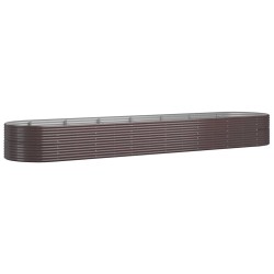Lit surélevé de jardin Acier enduit de poudre marron 525923525923