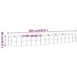 Lit surélevé de jardin Acier enduit de poudre marron 525923525923