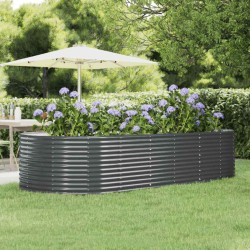 Lit surélevé de jardin Anthracite Acier galvanisé 525925525925