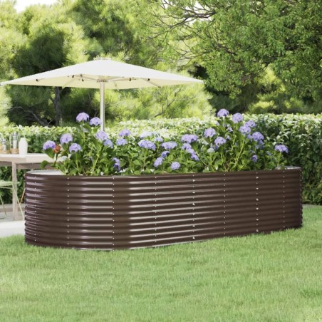 Lit surélevé de jardin Marron Acier galvanisé 525926525926