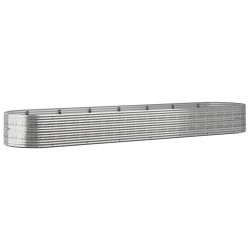 Lit surélevé de jardin Acier enduit de poudre Argenté 525928525928