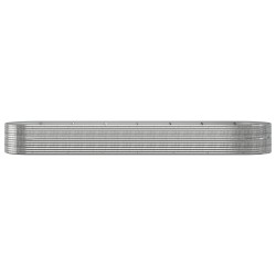Lit surélevé de jardin Acier enduit de poudre Argenté 525928525928