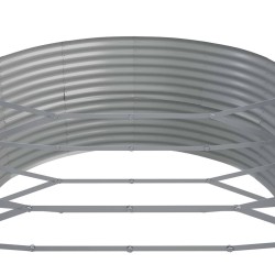 Lit surélevé de jardin Acier enduit de poudre Argenté 525928525928