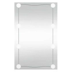 Miroir mural avec lumières LED 50x80 cm verre rectangulaire 525933525933