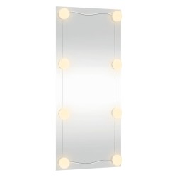Miroir mural avec lumières LED 40x80 cm verre rectangulaire 525936525936