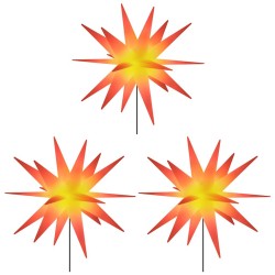 Lumières de Noël avec piquets 3 pcs LED pliable rouge 57 cm 525938525938