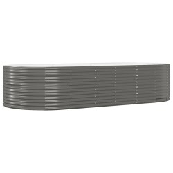 Lit surélevé de jardin Gris 291x140x68cm Acier galvanisé 525939525939