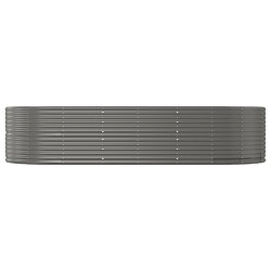 Lit surélevé de jardin Gris 291x140x68cm Acier galvanisé 525939525939
