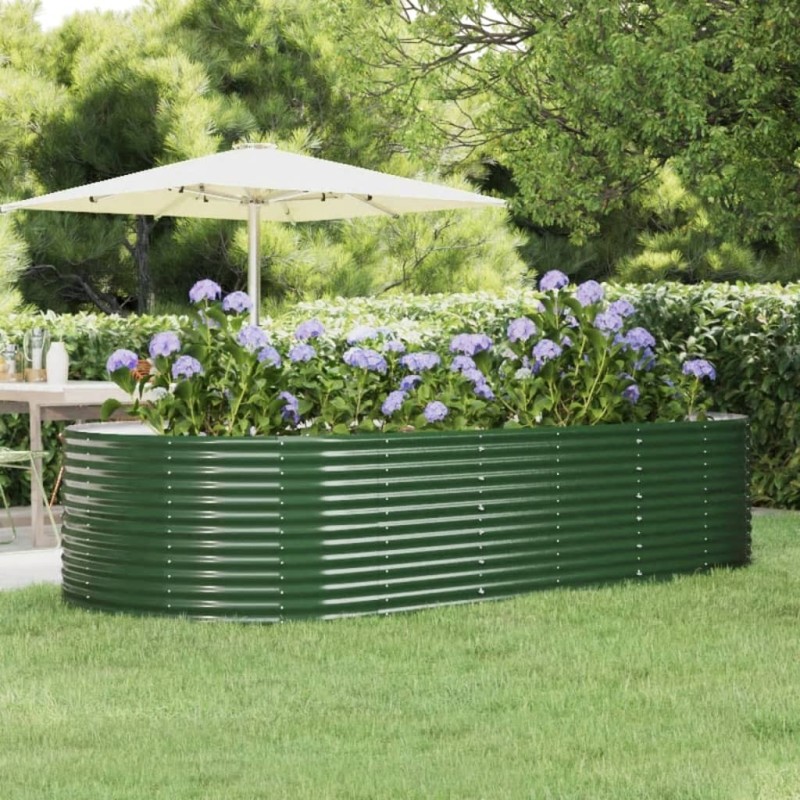 Lit surélevé de jardin Vert Acier galvanisé 525943525943