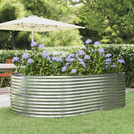 Lit surélevé de jardin Argenté Acier galvanisé 525944525944