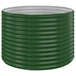 Lit surélevé de jardin Acier galvanisé 100x100x68cm Vert 525946525946