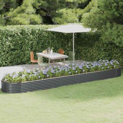 Lit surélevé de jardin Acier galvanisé Anthracite 525950525950