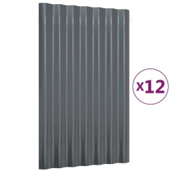 Panneaux de toit 12 pcs Acier galvanisé Anthracite 60x36 cm 525951525951
