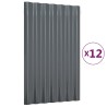 Panneaux de toit 12 pcs Acier galvanisé Anthracite 60x36 cm 525951525951