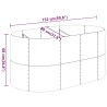 Lit surélevé de jardin Acier galvanisé marron 525966525966