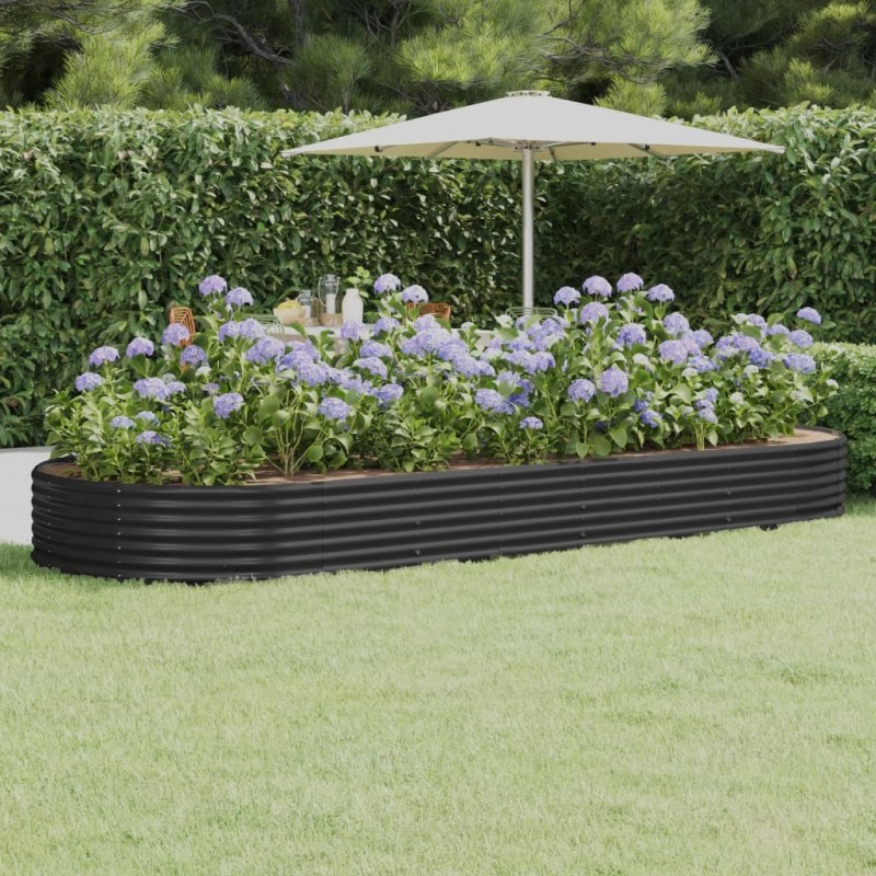 Lit surélevé de jardin Acier galvanisé Anthracite 525967525967