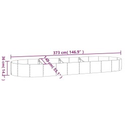 Lit surélevé de jardin Acier galvanisé Anthracite 525967525967