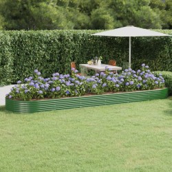 Lit surélevé de jardin Acier galvanisé 523x140x36cm Vert 525968525968