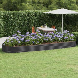 Lit surélevé de jardin Acier galvanisé Anthracite 525969525969