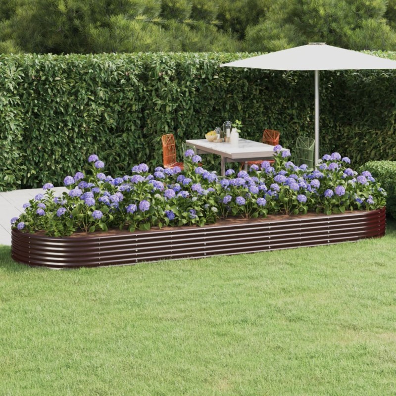 Lit surélevé de jardin Acier galvanisé marron 525970525970