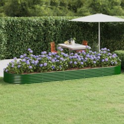 Lit surélevé de jardin Acier galvanisé 450x140x36cm Vert 525971525971