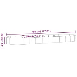 Lit surélevé de jardin Acier galvanisé 450x140x36cm Vert 525971525971