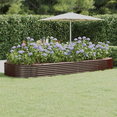 Lit surélevé de jardin Acier galvanisé marron 525972525972