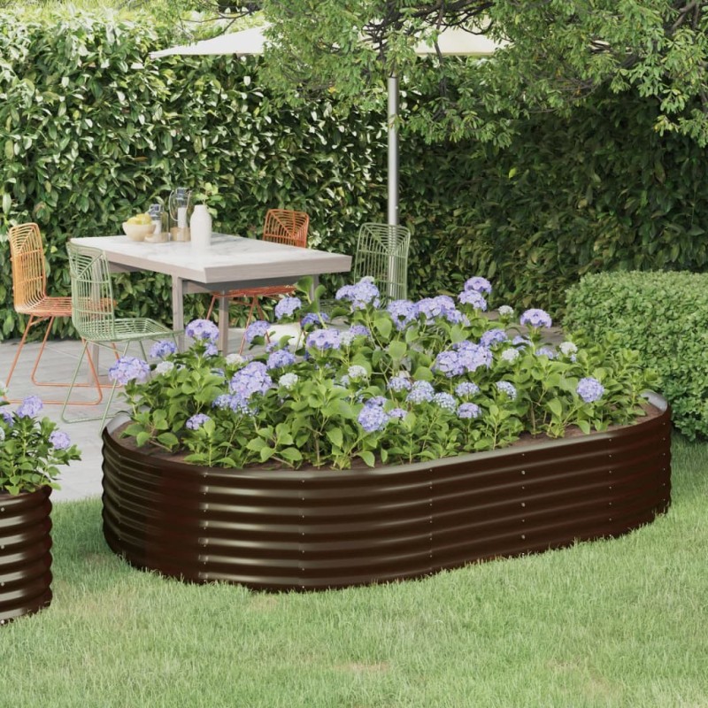 Lit surélevé de jardin Acier galvanisé marron 525973525973