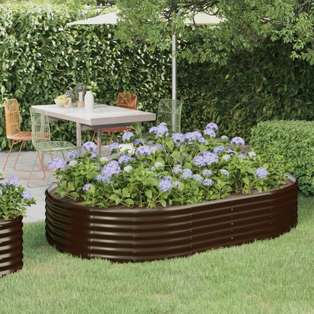 Lit surélevé de jardin Acier galvanisé marron 525973525973