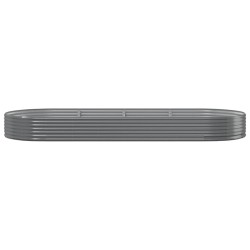 Lit surélevé de jardin Acier galvanisé 373x140x36cm gris 525974525974