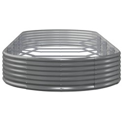Lit surélevé de jardin Acier galvanisé 373x140x36cm gris 525974525974