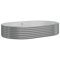 Lit surélevé de jardin Acier galvanisé 214x140x36cm gris 525976525976