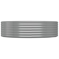 Lit surélevé de jardin Acier galvanisé 214x140x36cm gris 525976525976