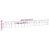 Lit surélevé de jardin Acier galvanisé 544x100x36cm gris 525977525977