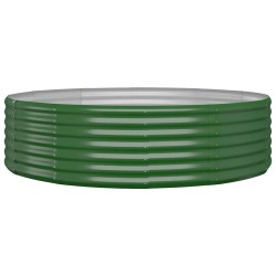 Lit surélevé de jardin Acier galvanisé 140x140x36cm Vert 525979525979