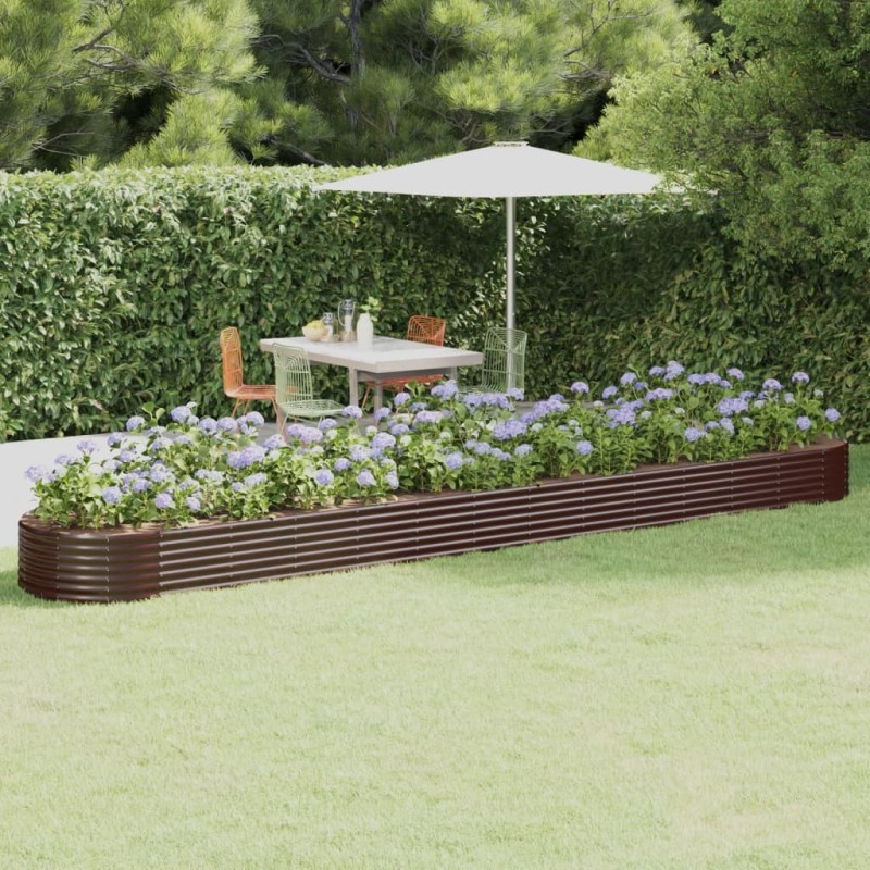 Lit surélevé de jardin Acier galvanisé marron 525980525980